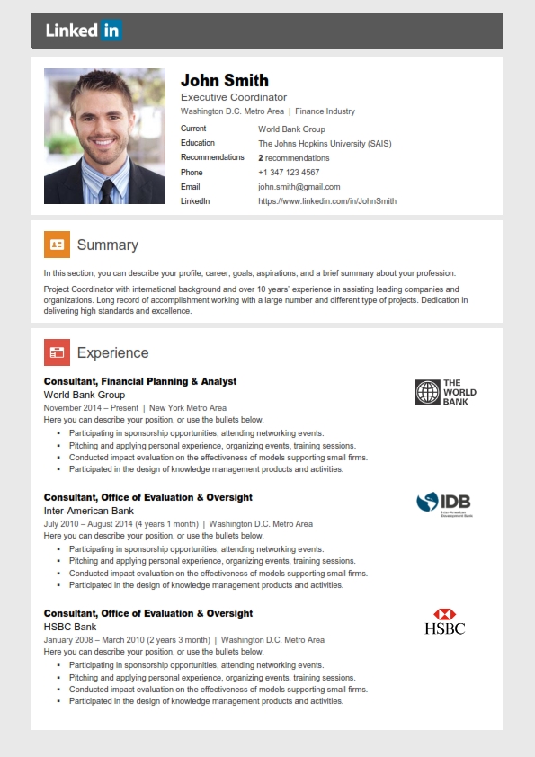 Linkedin Cv Examples How To Put Your LinkedIn Profile On Your CV In Linkedin Cv Examples How To Put Your LinkedIn Profile On Your CV In